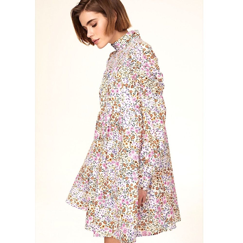Munthe Floral Long Sleeve Babydoll Dress Size EU 36